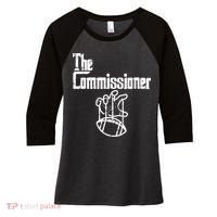 Fantasy Football The Commissioner Funny Women's Tri-Blend 3/4-Sleeve Raglan Shirt thumb 0