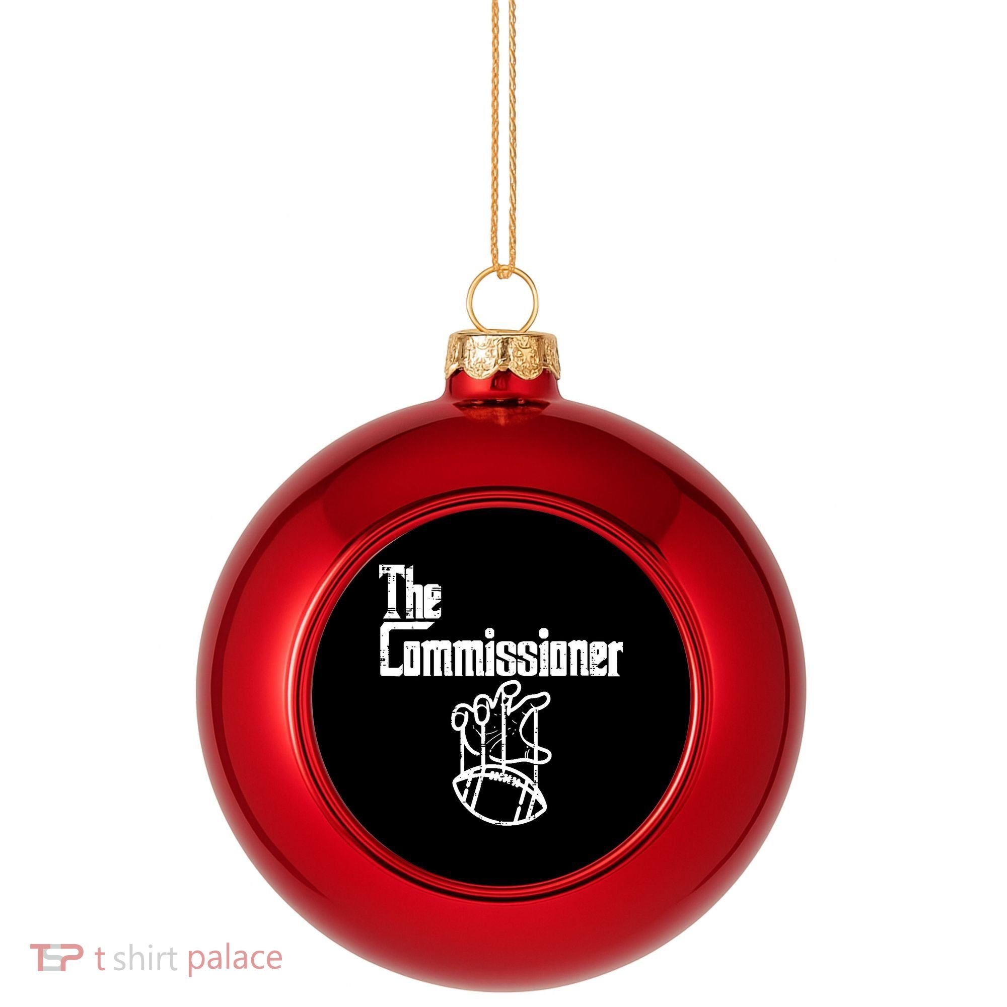 Fantasy Football The Commissioner Funny Plastic Christmas Ball Ornament