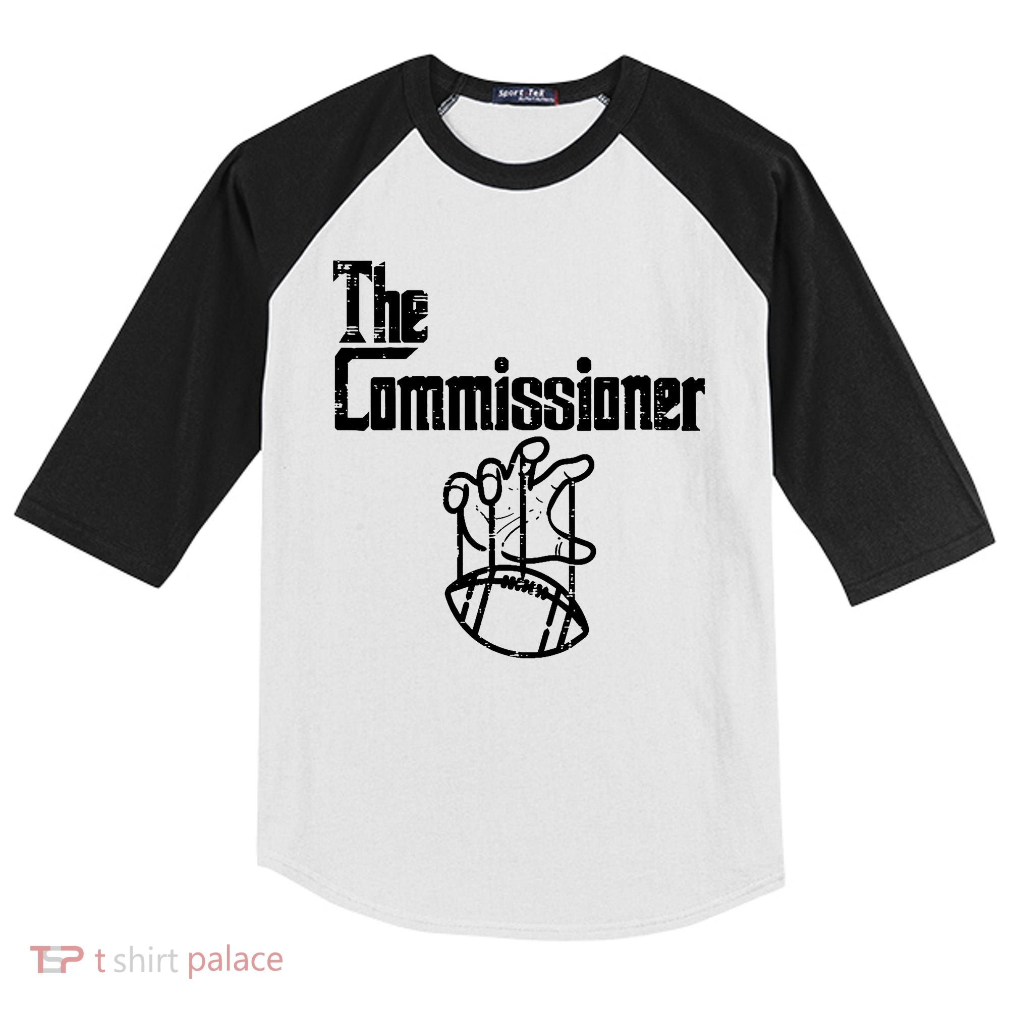 Fantasy Football The Commissioner Funny Kids Colorblock Raglan Jersey