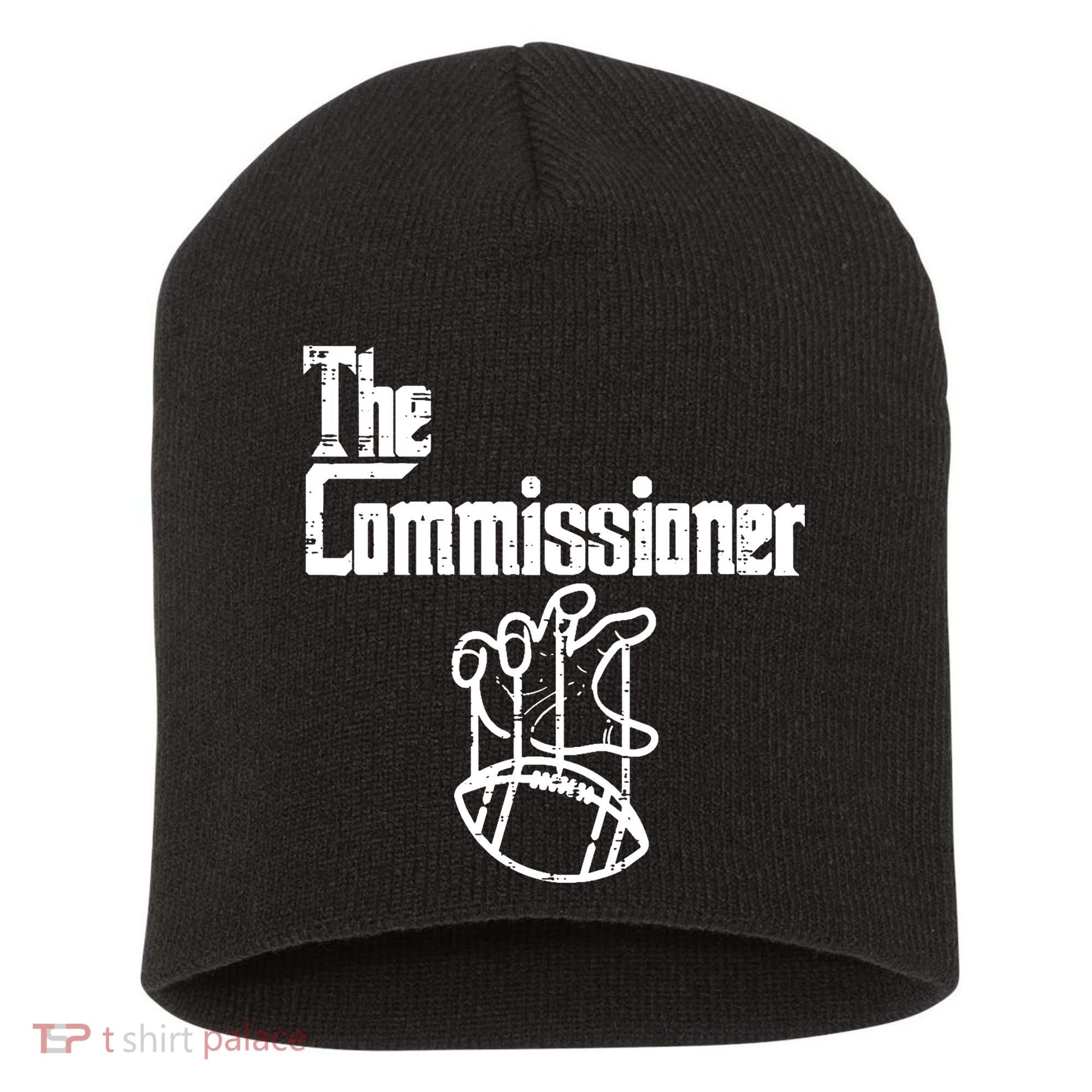 Fantasy Football The Commissioner Funny Short Acrylic Beanie