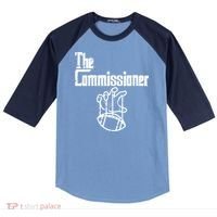 Fantasy Football The Commissioner Funny Raglan Baseball Sleeve Shirt thumb 0