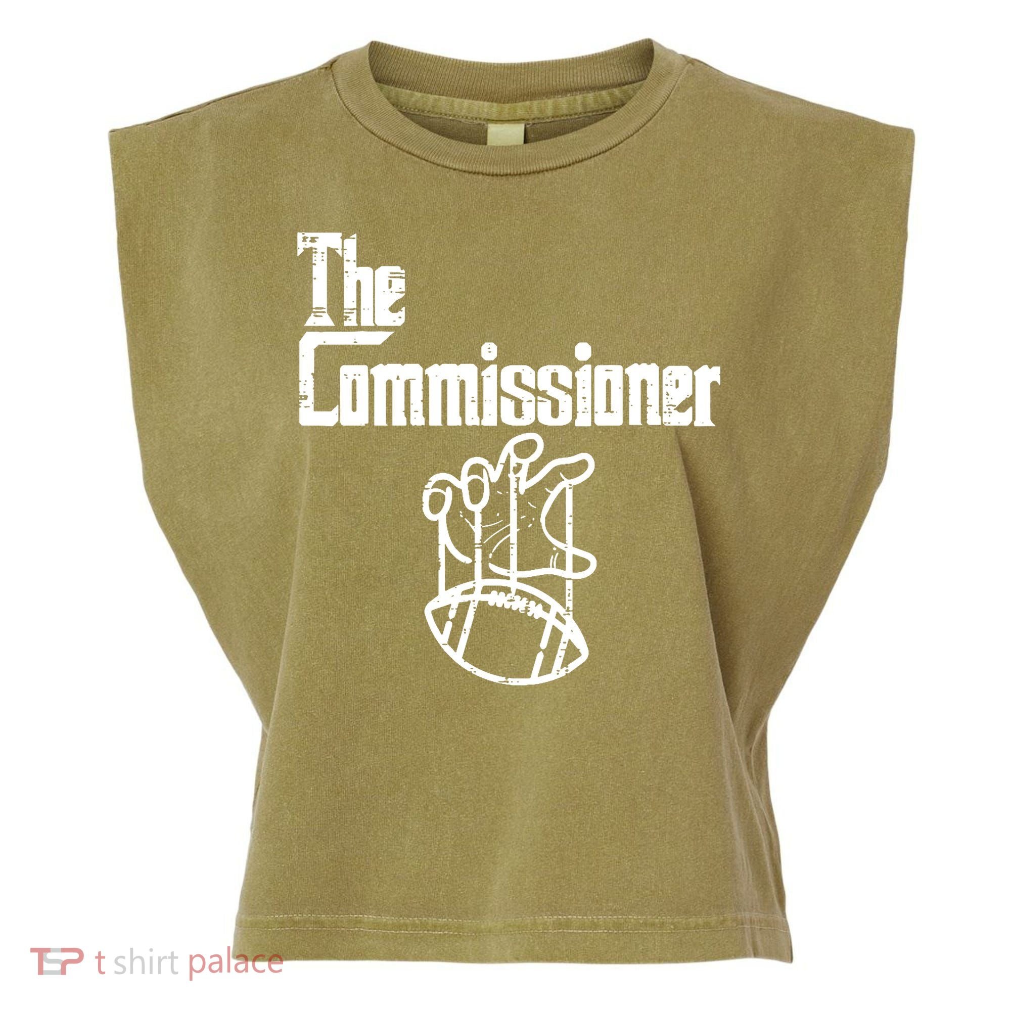 Fantasy Football The Commissioner Funny Garment-Dyed Women's Muscle Tee