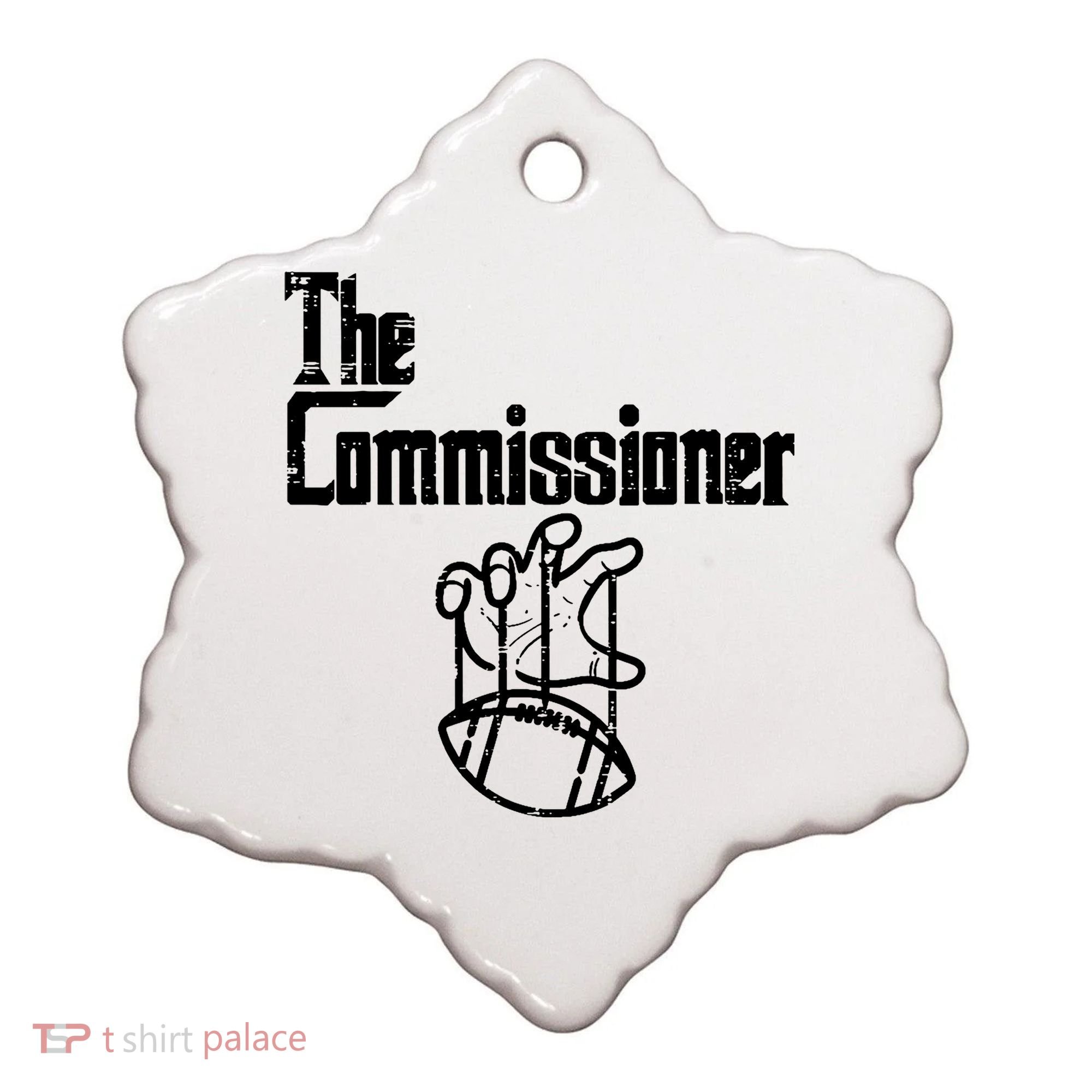 Fantasy Football The Commissioner Funny Ceramic Ornament