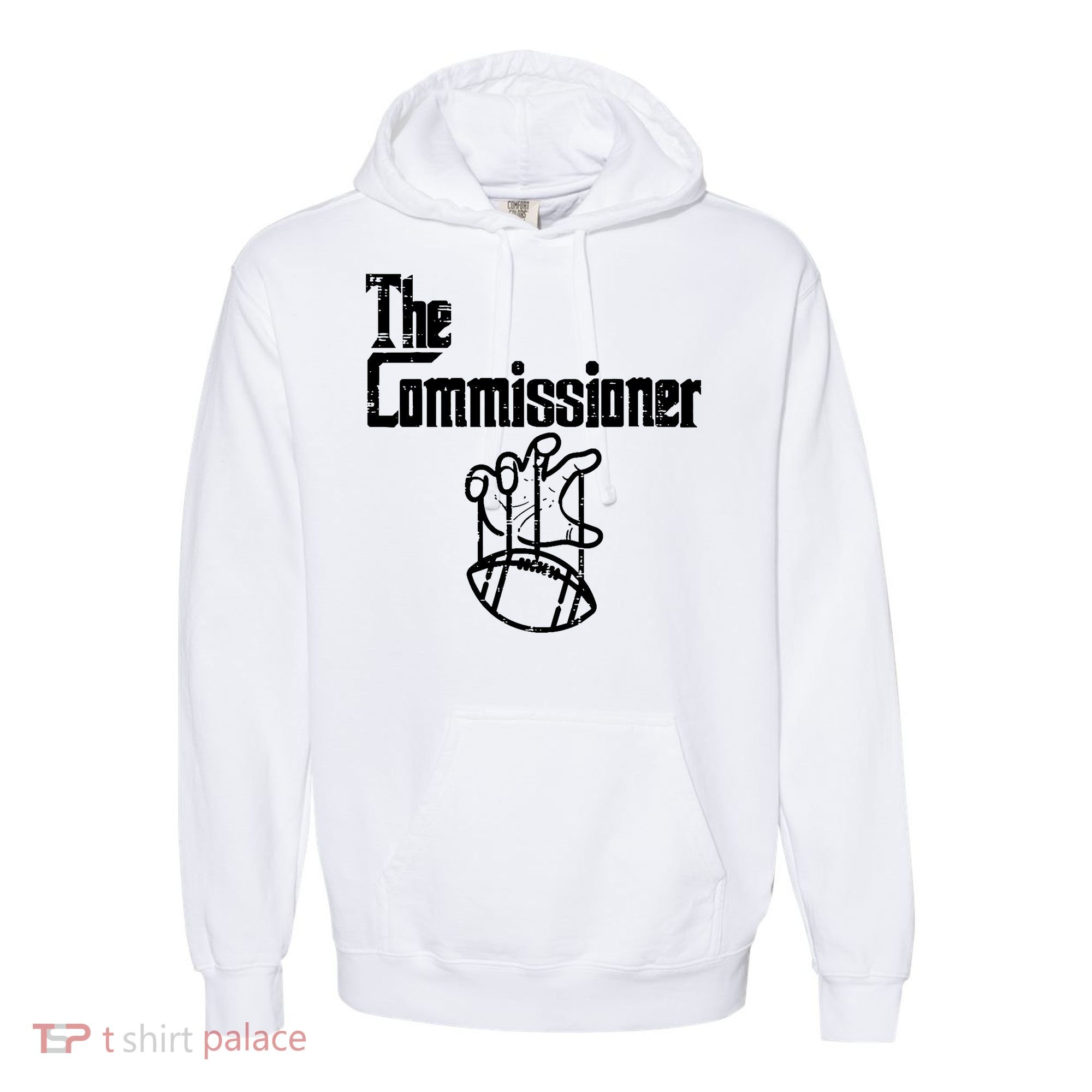 Fantasy Football The Commissioner Funny Comfort Colors Garment-Dyed Hooded Sweatshirt