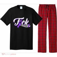 Funny Fuck Testicular Cancer Awareness Gift Cancer Warrior Meaningful Gift Pajama Set thumb 0