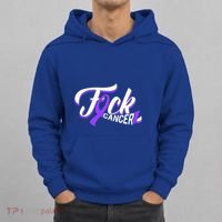 Funny Fuck Testicular Cancer Awareness Gift Cancer Warrior Meaningful Gift Hoodie thumb 0