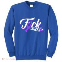 Funny Fuck Testicular Cancer Awareness Gift Cancer Warrior Meaningful Gift Sweatshirt thumb 0