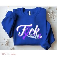 Funny Fuck Testicular Cancer Awareness Gift Cancer Warrior Meaningful Gift Sweatshirt thumb 2