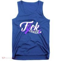 Funny Fuck Testicular Cancer Awareness Gift Cancer Warrior Meaningful Gift Tank Top thumb 0