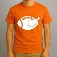 Funny Football Turkey Thanksgiving Sports Fan T-Shirt thumb 3