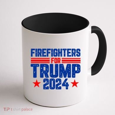 Firefighters For Trump 2024 Coffee Mug back