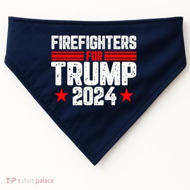 Firefighters For Trump 2024 USA-Made Doggie Bandana