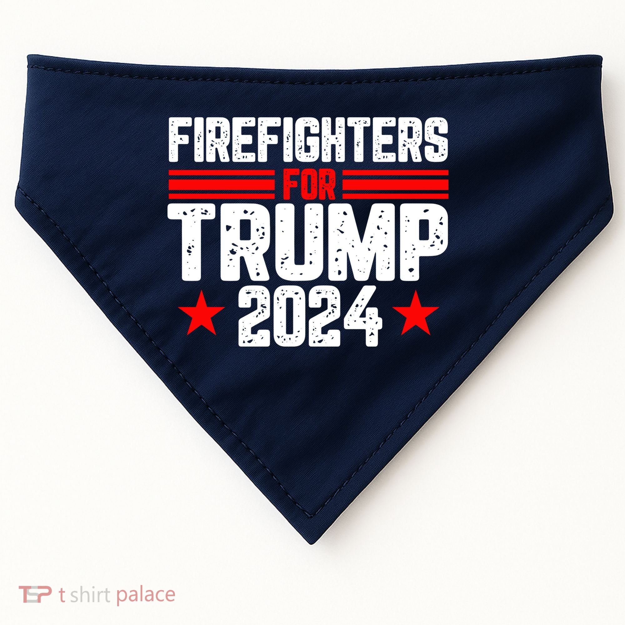 Firefighters For Trump 2024 USA-Made Doggie Bandana