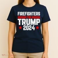 Firefighters For Trump 2024 T-Shirt thumb 4