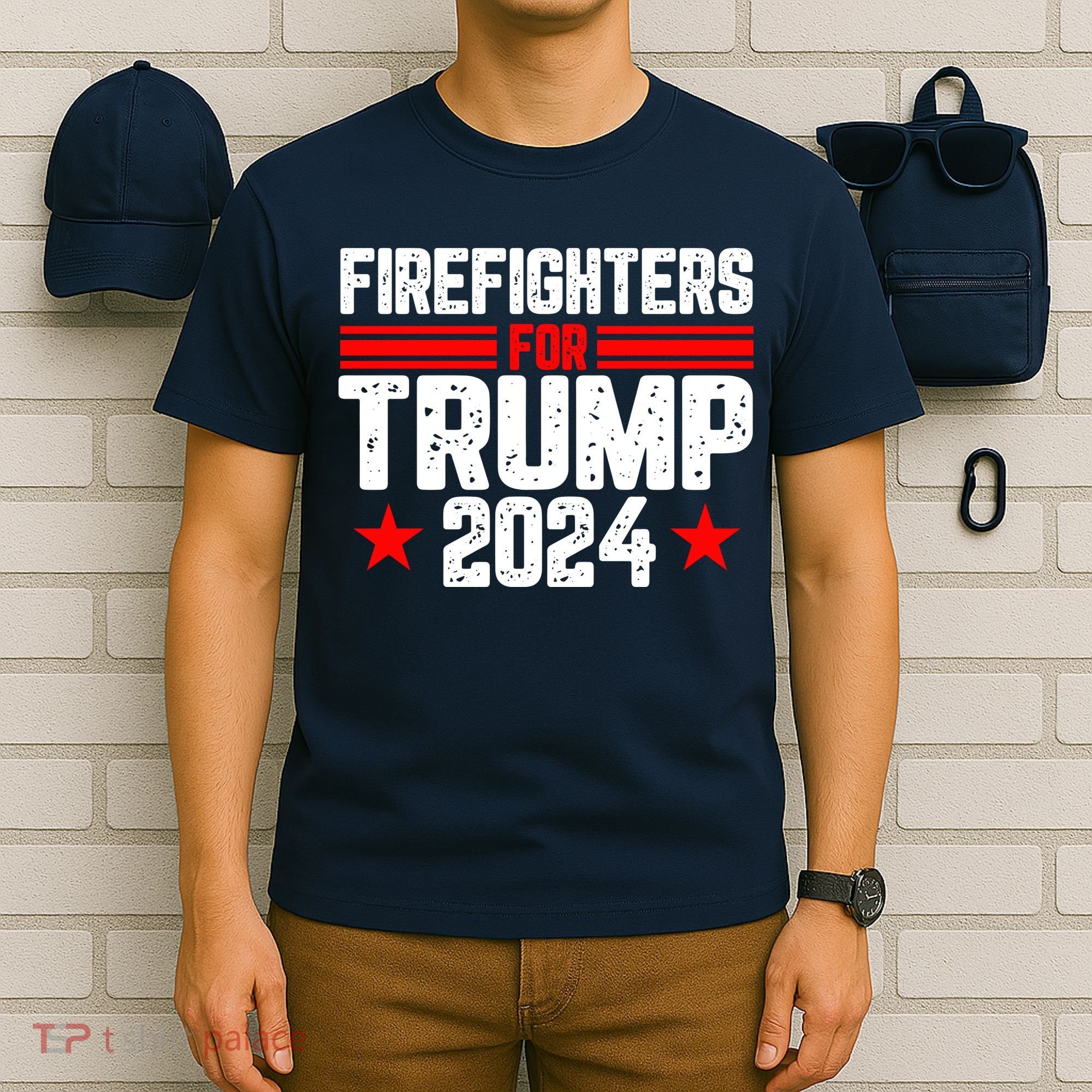 Firefighters For Trump 2024 T-Shirt
