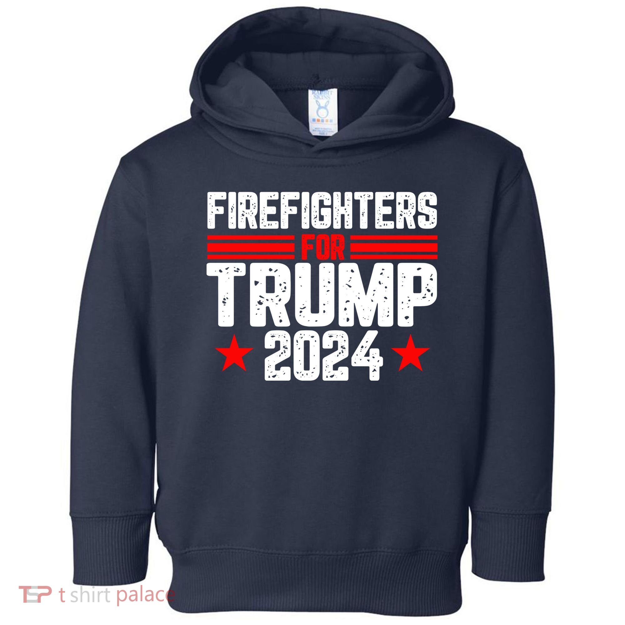 Firefighters For Trump 2024 Toddler Hoodie