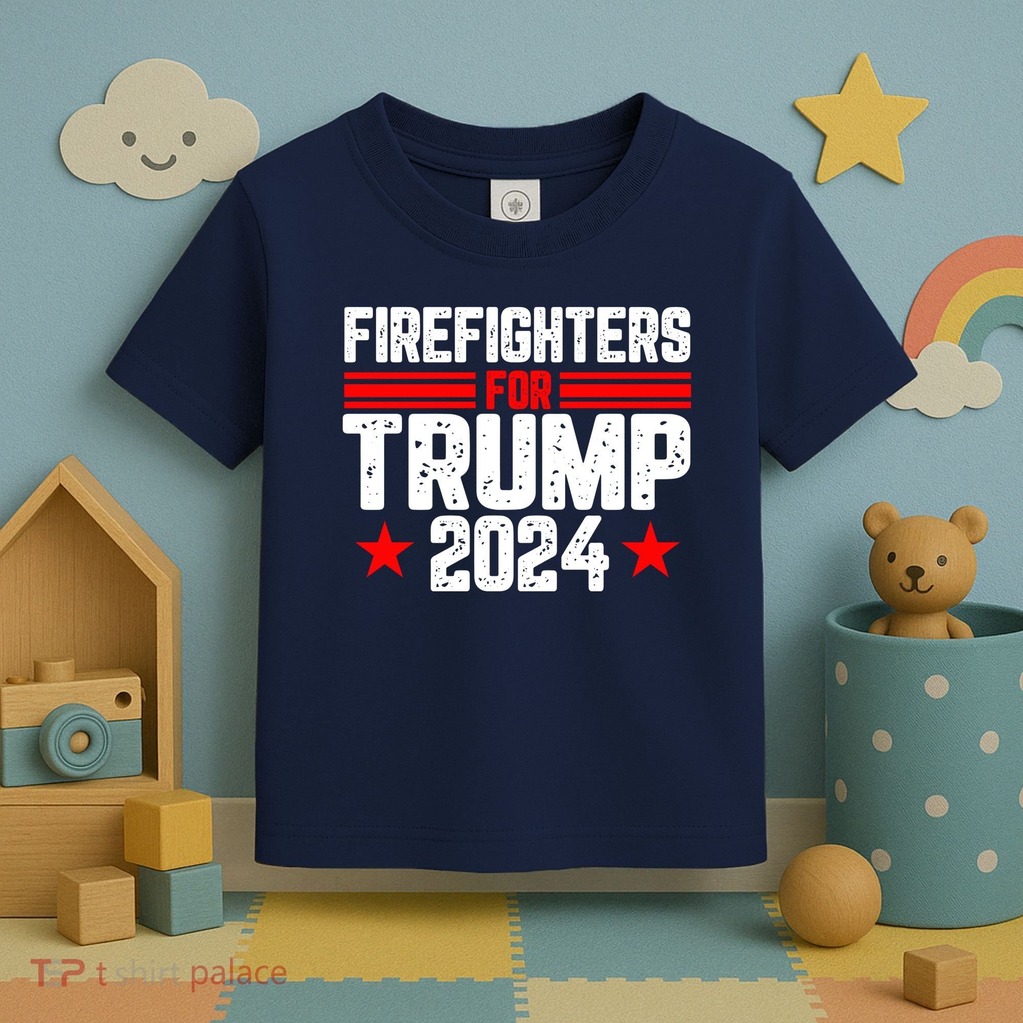 Firefighters For Trump 2024 Toddler T-Shirt