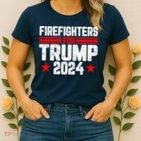 Firefighters For Trump 2024 Women's T-Shirt thumb 2