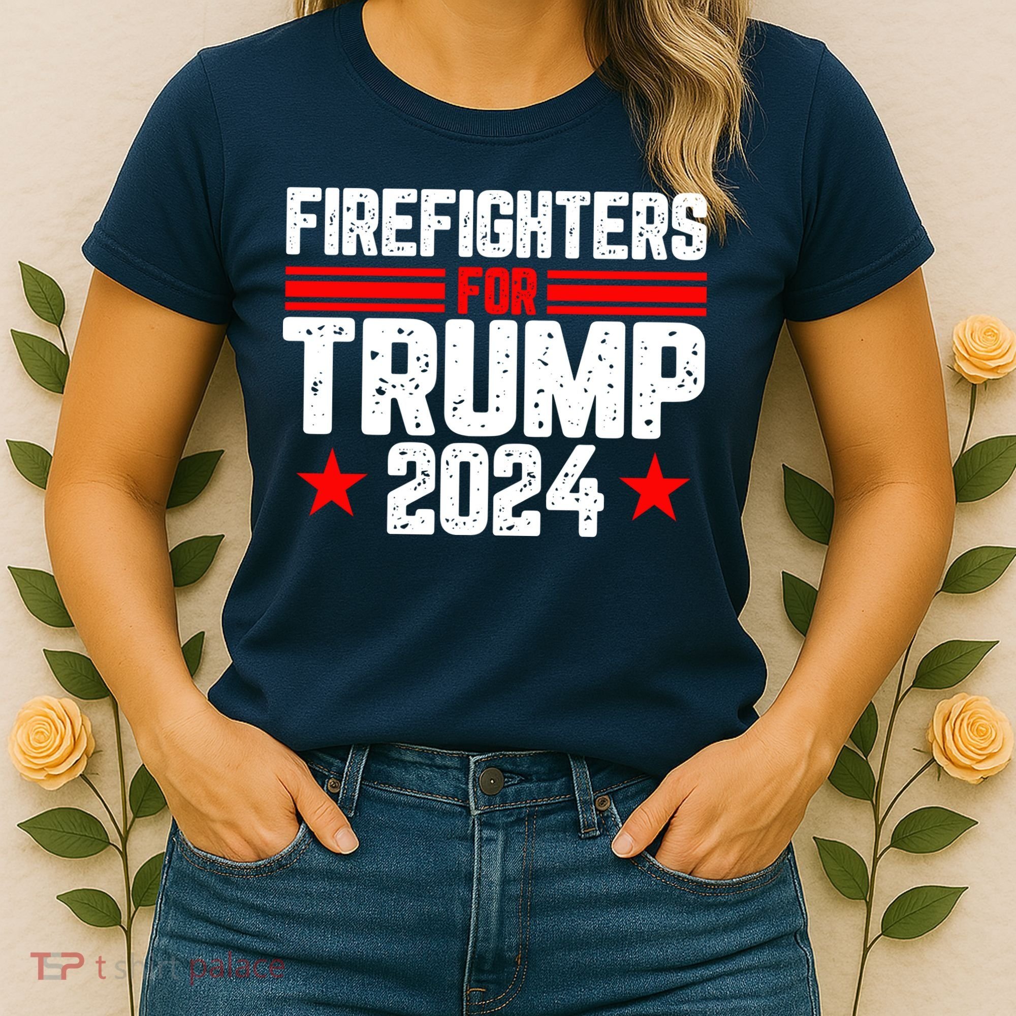 Firefighters For Trump 2024 Women's T-Shirt
