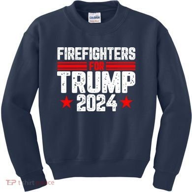 Firefighters For Trump 2024 Kids Sweatshirt
