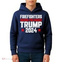 Firefighters For Trump 2024 Kids Hoodie thumb 4