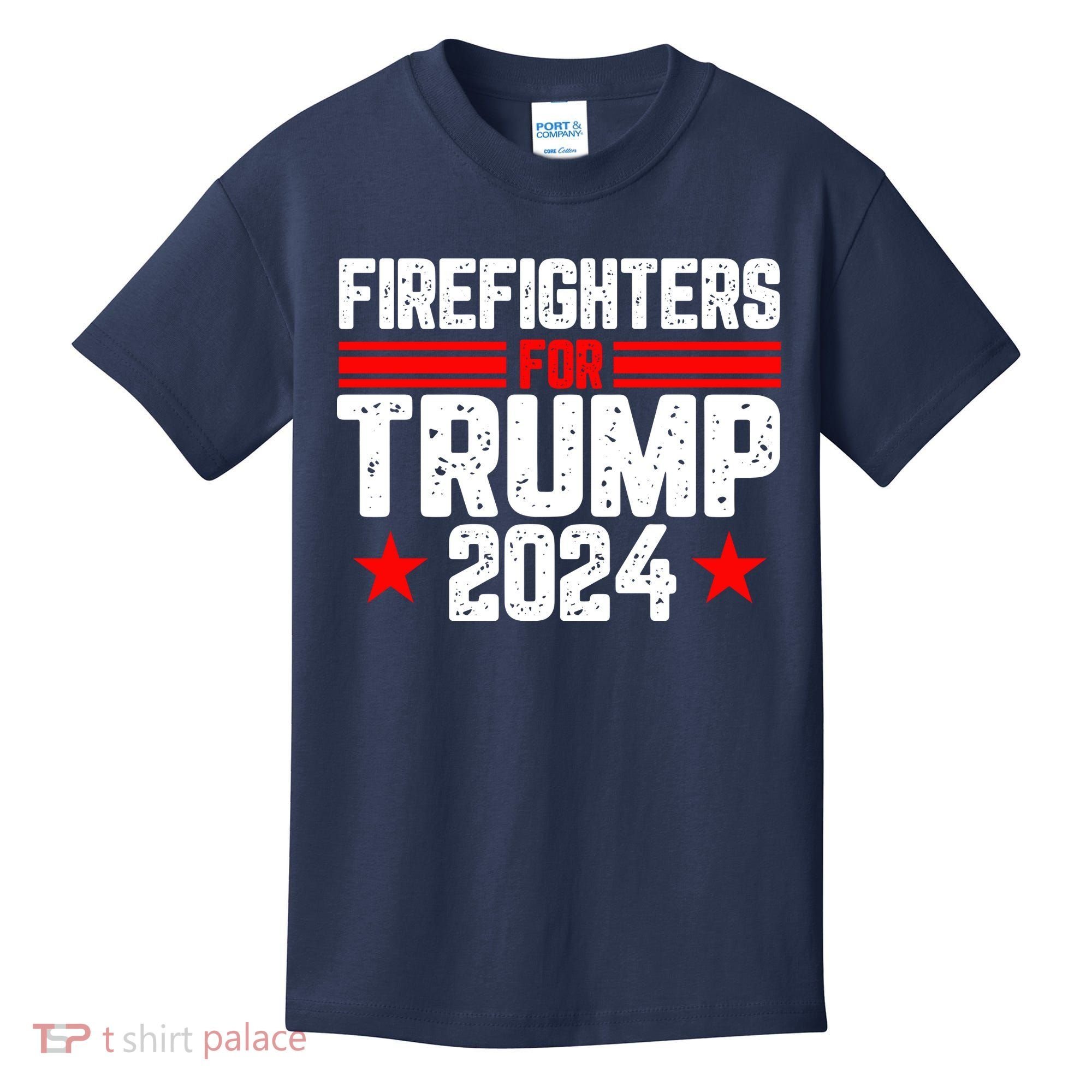Firefighters For Trump 2024 Kids T-Shirt