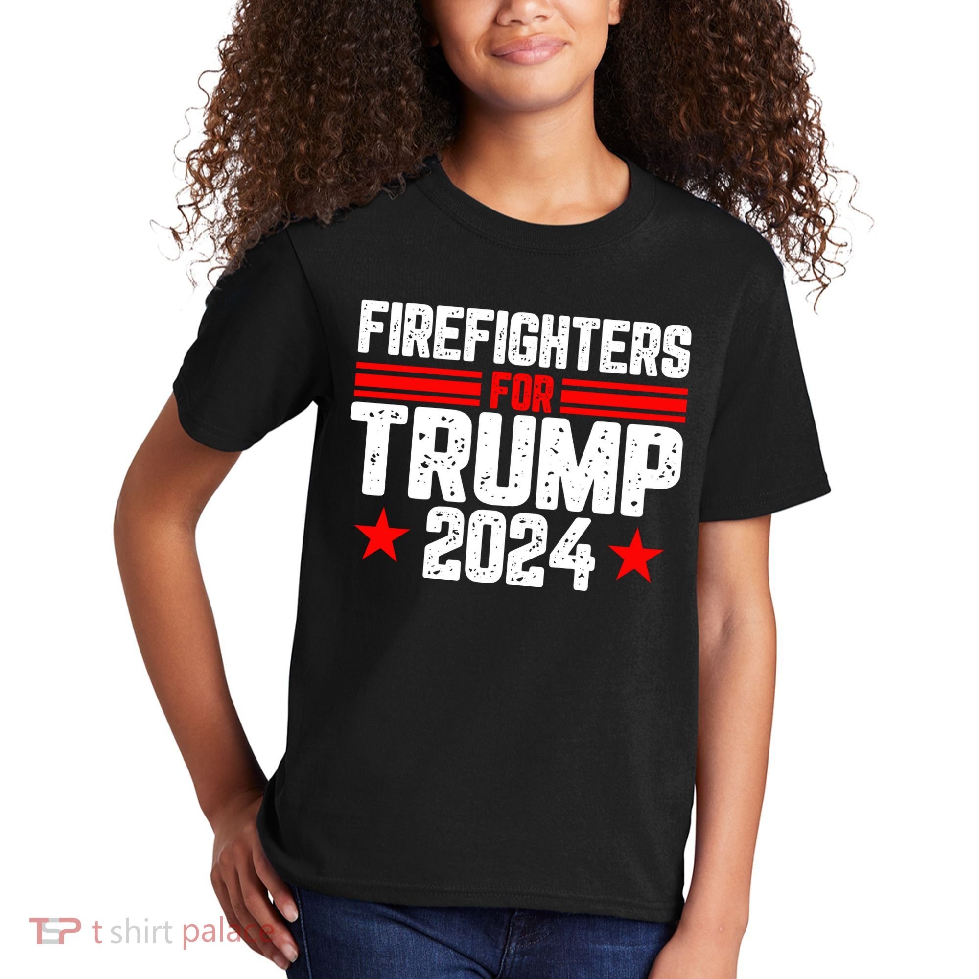 Firefighters For Trump 2024 Kids T-Shirt