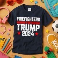 Firefighters For Trump 2024 Kids T-Shirt thumb 3