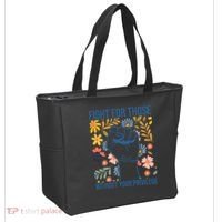 Fight For Those Without Your Privilege Quote Subtle Flower Tote Bag thumb 2