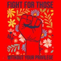 Fight For Those Without Your Privilege Quote Subtle Flower Santa Hat thumb 1