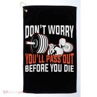 Funny Fitness Trainer Gift Gym Workout Personal Trainer Golf Towel thumb 0