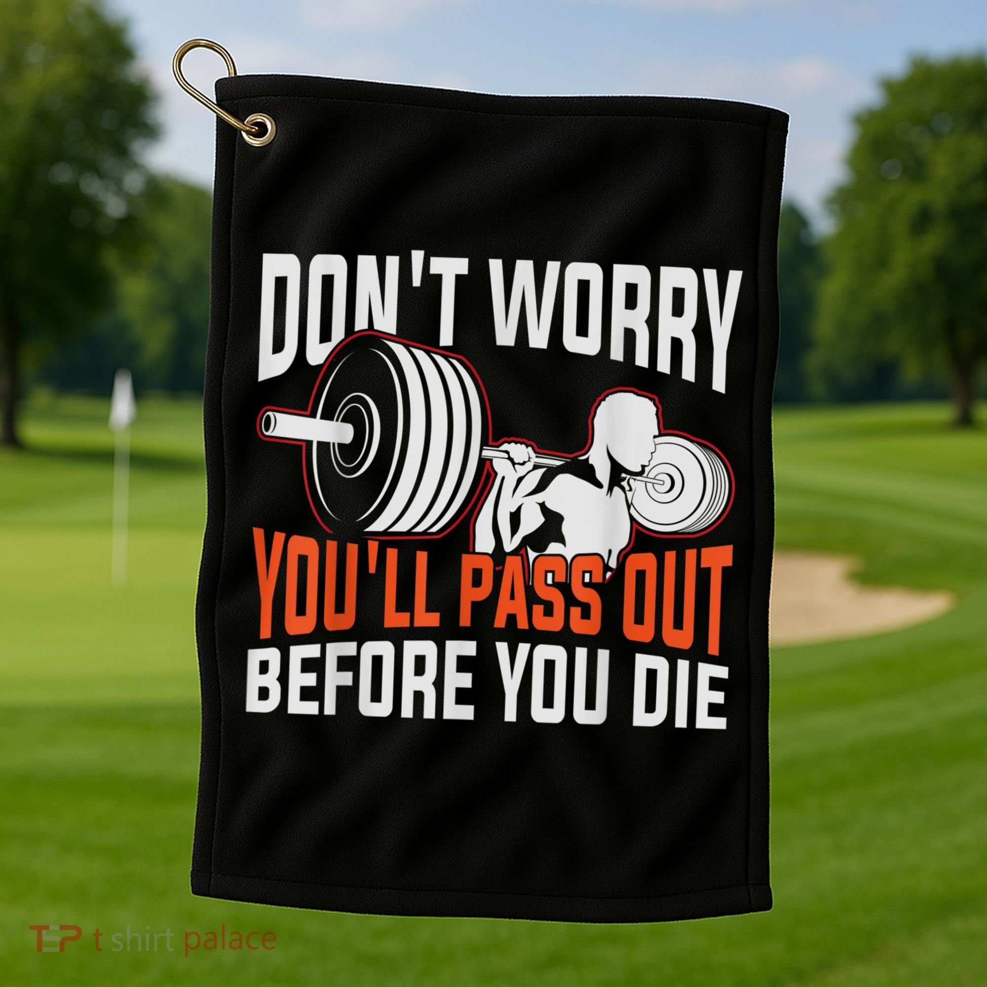 Funny Fitness Trainer Gift Gym Workout Personal Trainer Golf Towel