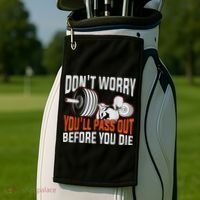 Funny Fitness Trainer Gift Gym Workout Personal Trainer Golf Towel thumb 2