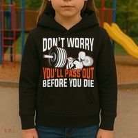 Funny Fitness Trainer Gift Gym Workout Personal Trainer Kids Hoodie thumb 3
