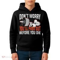 Funny Fitness Trainer Gift Gym Workout Personal Trainer Kids Hoodie thumb 4