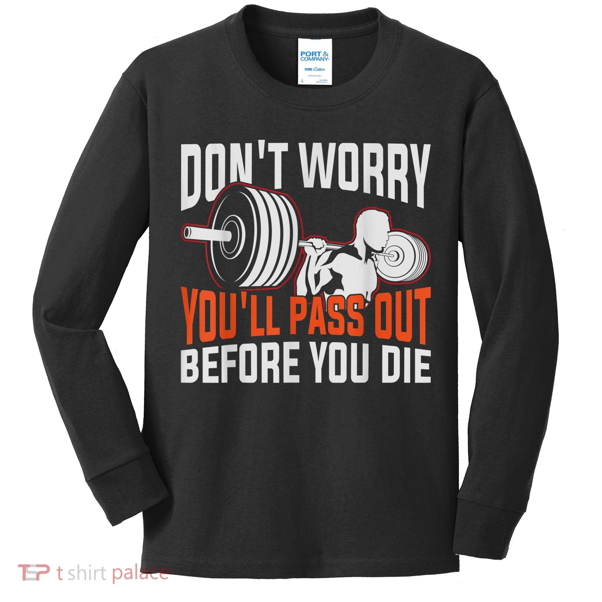 Funny Fitness Trainer Gift Gym Workout Personal Trainer Kids Long Sleeve Shirt