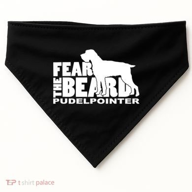 Funny Fear The Beard Gift Funny Pudelpointer Gift USA-Made Doggie Bandana