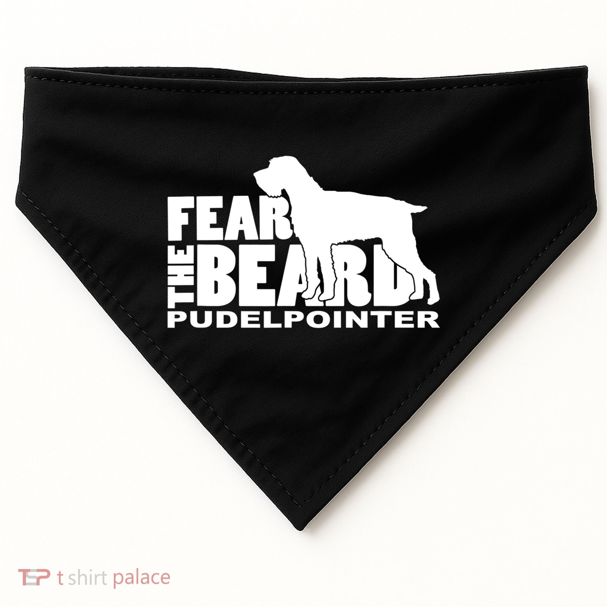 Funny Fear The Beard Gift Funny Pudelpointer Gift USA-Made Doggie Bandana