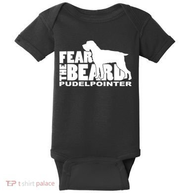 Funny Fear The Beard Gift Funny Pudelpointer Gift Baby Bodysuit