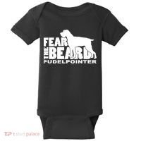 Funny Fear The Beard Gift Funny Pudelpointer Gift Baby Bodysuit thumb 0
