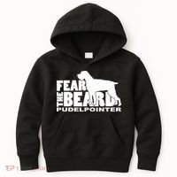 Funny Fear The Beard Gift Funny Pudelpointer Gift Kids Hoodie thumb 0