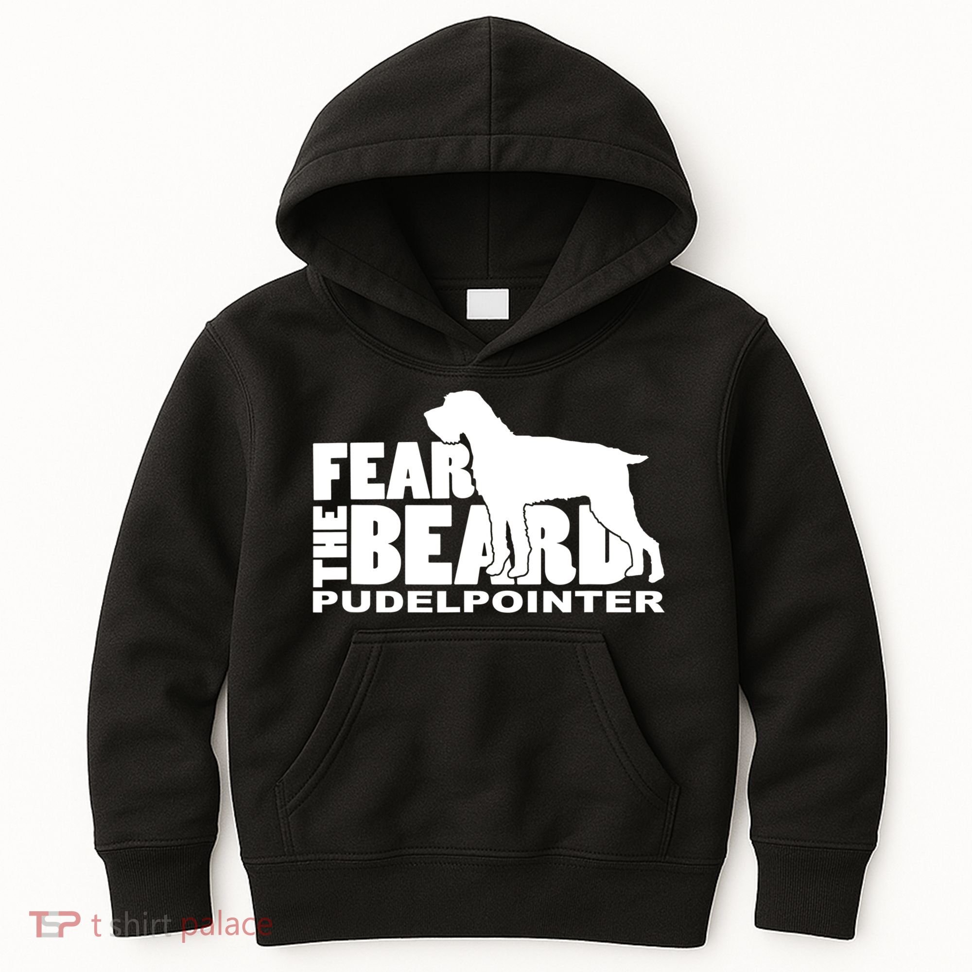 Funny Fear The Beard Gift Funny Pudelpointer Gift Kids Hoodie