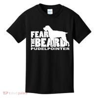 Funny Fear The Beard Gift Funny Pudelpointer Gift Kids T-Shirt thumb 0