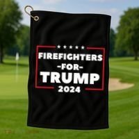 Firefighters For Trump 2024 Golf Towel thumb 1