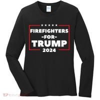 Firefighters For Trump 2024 Women's Long Sleeve Shirt thumb 0