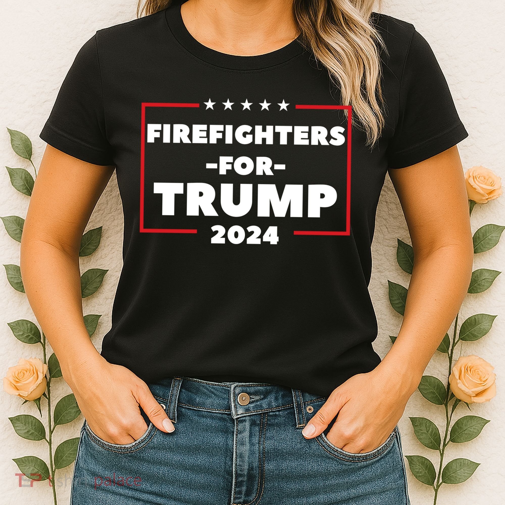 Firefighters For Trump 2024 Women's T-Shirt