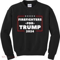 Firefighters For Trump 2024 Kids Sweatshirt thumb 0