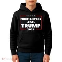 Firefighters For Trump 2024 Kids Hoodie thumb 4