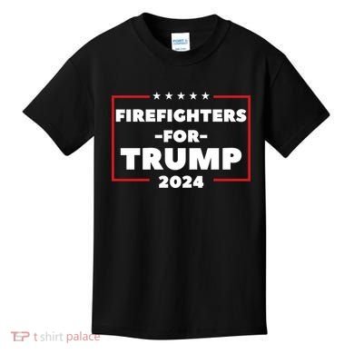 Firefighters For Trump 2024 Kids T-Shirt