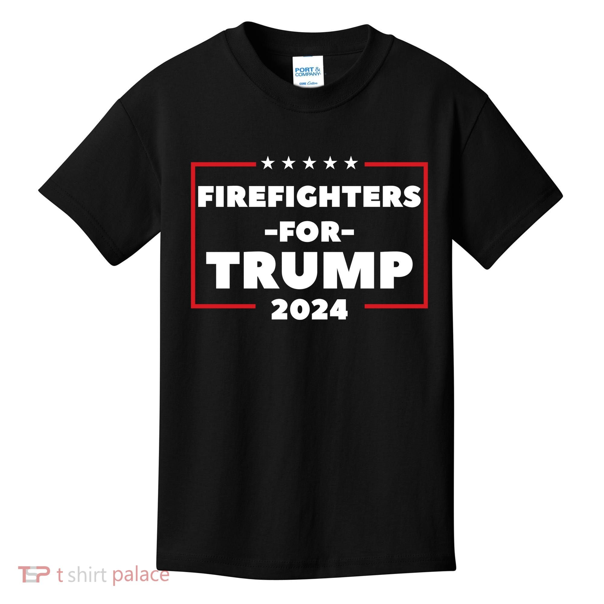 Firefighters For Trump 2024 Kids T-Shirt